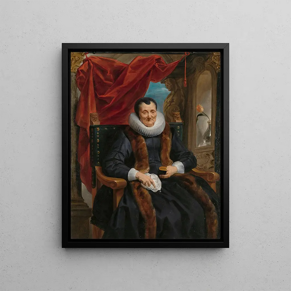 Portrait Painting of Magdalena de Cuyper - Jacob Jordaens — framed artwork on a wall