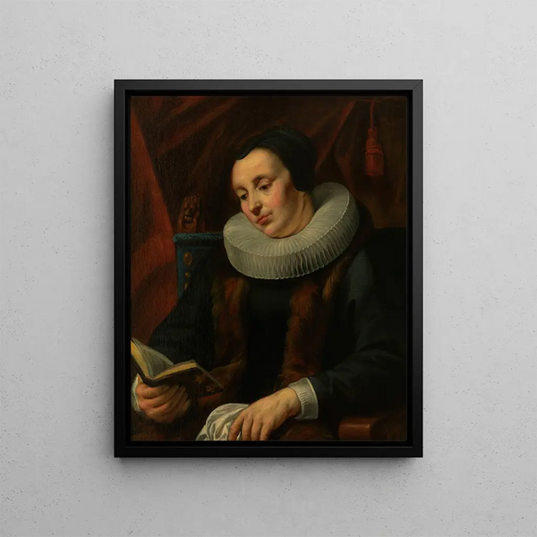 Portrait of a Woman - Jacob Jordaens — framed artwork on a wall
