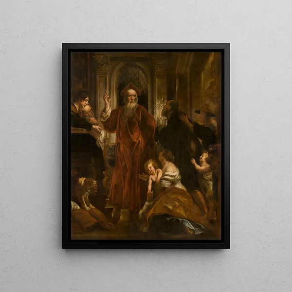 Saint Ivo de Bretagne - Jacob Jordaens — framed artwork on a wall