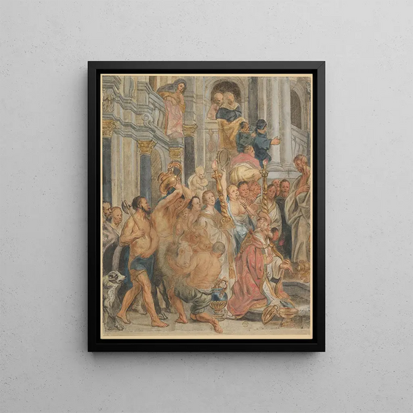 Saint Paul at Lystra - Jacob Jordaens — framed artwork on a wall