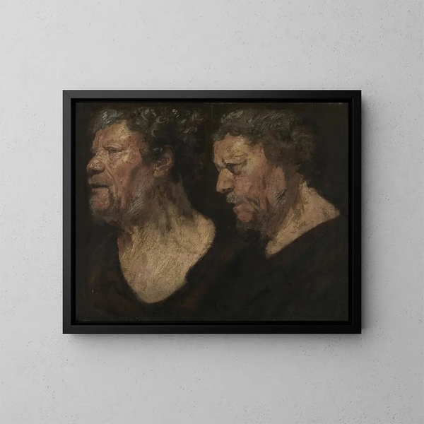 Studies of Abraham Grapheus's Head - Jacob Jordaens — framed artwork on a wall