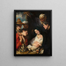L'Adoration des bergers - Jacob Jordaens — framed artwork on a wall