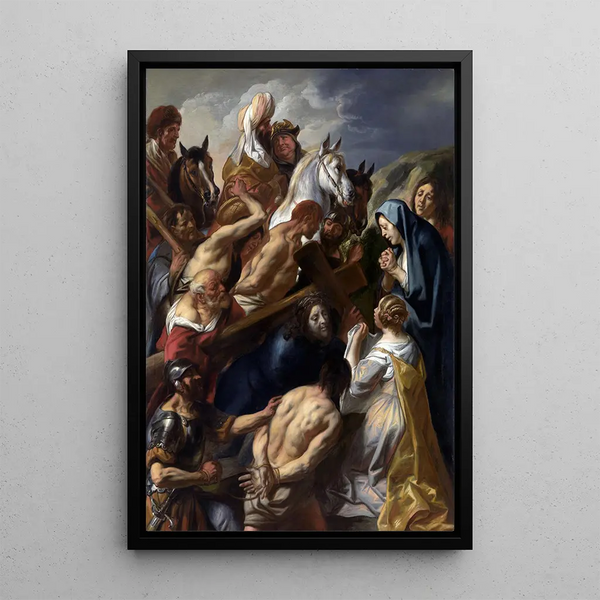 The Carrying of the Cross - Jacob Jordaens — framed artwork on a wall