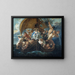 La Sainte Famille avec divers personnages et animaux dans une barque - Jacob Jordaens — framed artwork on a wall