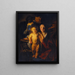 La Sainte Famille aux chandelles - Jacob Jordaens — framed artwork on a wall