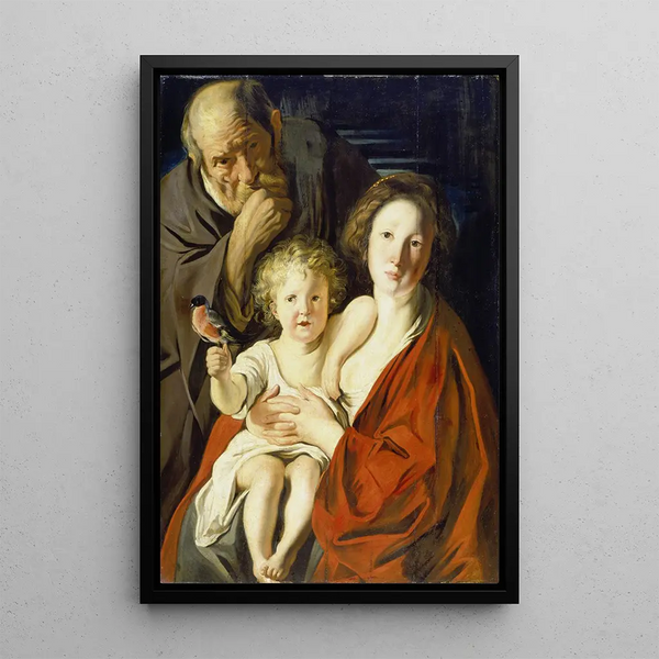 La Sainte Famille - Jacob Jordaens — framed artwork on a wall