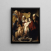 La Sainte Famille avec sainte Anne et le jeune Baptiste et ses parents - Jacob Jordaens — framed artwork on a wall