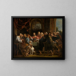 The Last Supper - Jacob Jordaens — framed artwork on a wall