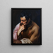 The Thinker or the Fauna in Meditation - Jacob Jordaens — framed artwork on a wall