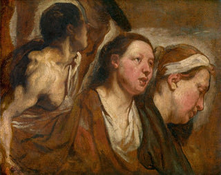 Two Women's Heads and a Warrior's Torso - Jacob Jordaens — artwork view