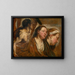 Two Women's Heads and a Warrior's Torso - Jacob Jordaens — framed artwork on a wall