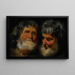 Deux études de la tête d'un vieil homme - Jacob Jordaens — framed artwork on a wall