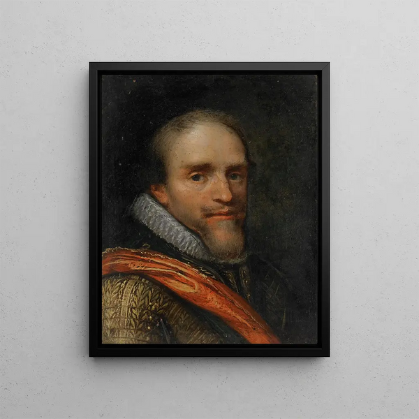 Portrait Painting of Maurice Prince of Orange - Jacob Lyon — framed artwork on a wall