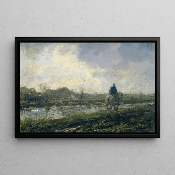 Path of the towpath - Jacob Maris — framed artwork on a wall