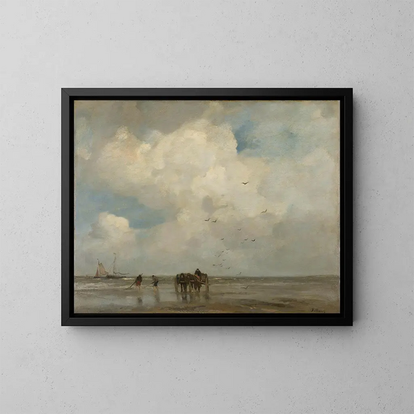 Shellfish Fishing - Jacob Maris — framed artwork on a wall