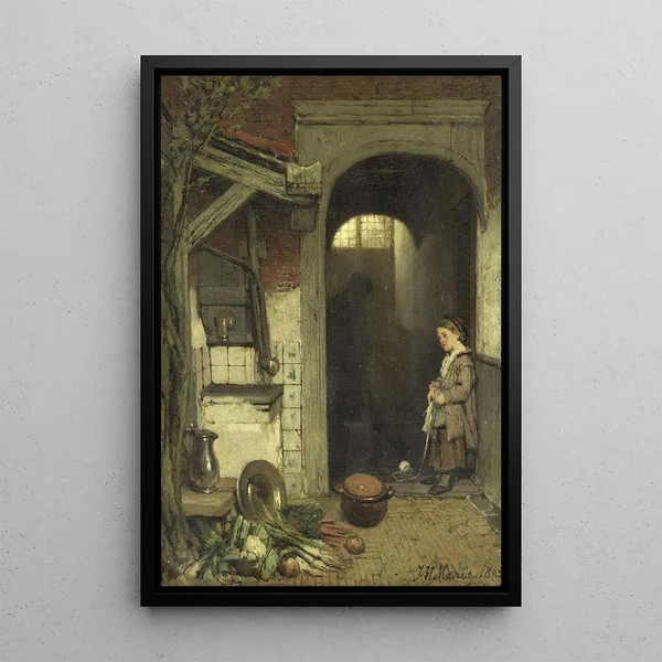 Small Cour - Jacob Maris — framed artwork on a wall
