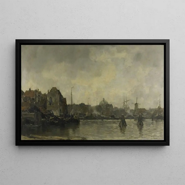 View of the City - Jacob Maris — framed artwork on a wall
