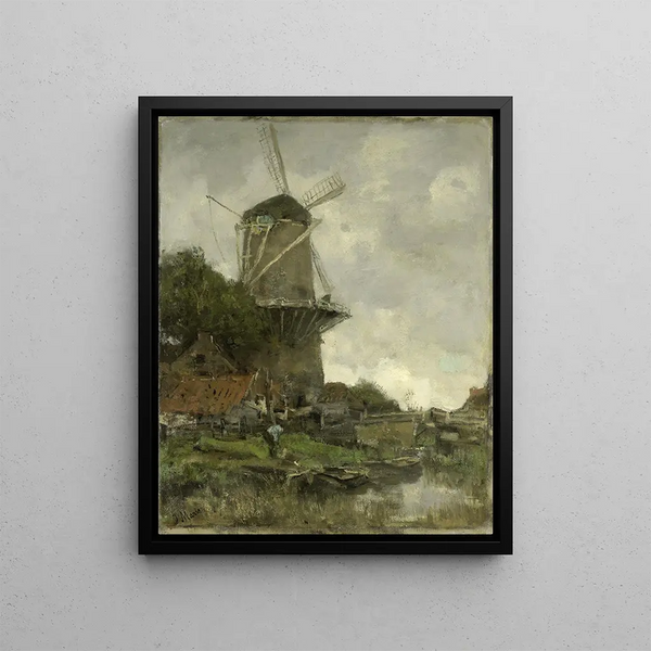 The windmill - Jacob Maris — framed artwork on a wall