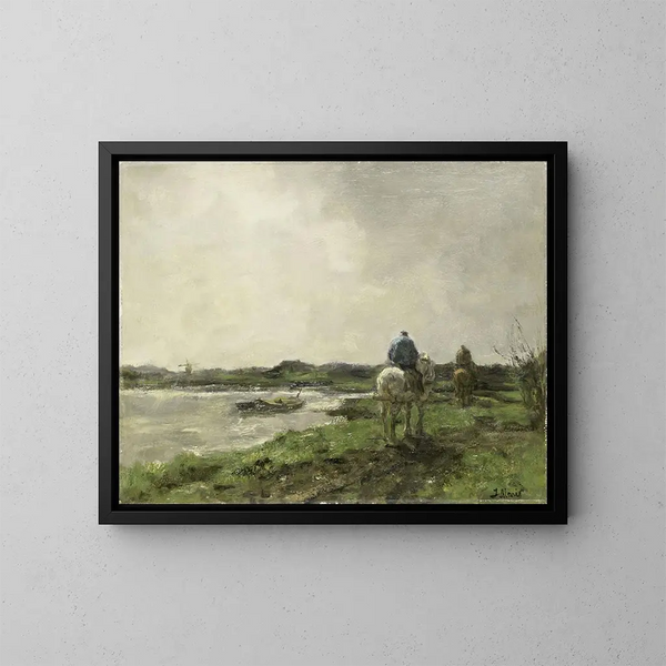 Path of the towpath - Jacob Maris — framed artwork on a wall