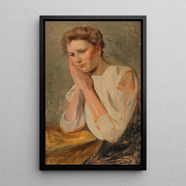 Portrait of the girl Elsa - Jacob Nöbbe — framed artwork on a wall