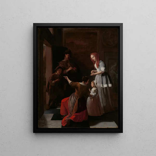 The players - Jacob Ochtervelt — framed artwork on a wall