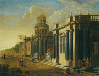 Elegant figures in oriental costume near a palace - Jacob Peeters — artwork view