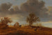 an attack on a horse and a cart in the dunes at sunset - Jacob Salomonsz van Ruysdael — artwork view