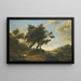 Bergers on a Slightly Wooded Terrain Overlooking a Vast River Landscape - Jacob Salomonsz van Ruysdael — framed artwork on a wall