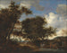 Landscape painting with travelers watering their horses - Jacob Salomonsz van Ruysdael — artwork view