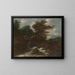 Landscape with Waterfalls - Jacob Salomonsz van Ruysdael — framed artwork on a wall