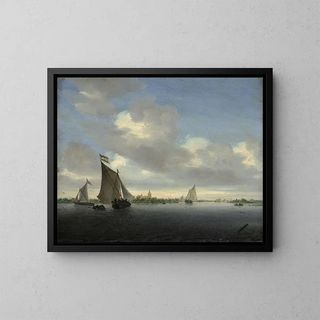 Marine Painting - Jacob Salomonsz van Ruysdael — framed artwork on a wall