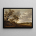 On the Road to Emmaus - Jacob Salomonsz van Ruysdael — framed artwork on a wall