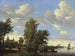 Landscape painting with ferry - Jacob Salomonsz van Ruysdael — artwork view