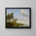 Landscape with a Ferry - Jacob Salomonsz van Ruysdael — framed artwork on a wall