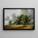 Route dans les dunes avec une diligence - Jacob Salomonsz van Ruysdael — framed artwork on a wall