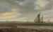 Sailing ships and rowboats in coastal waters - Jacob Salomonsz van Ruysdael — artwork view