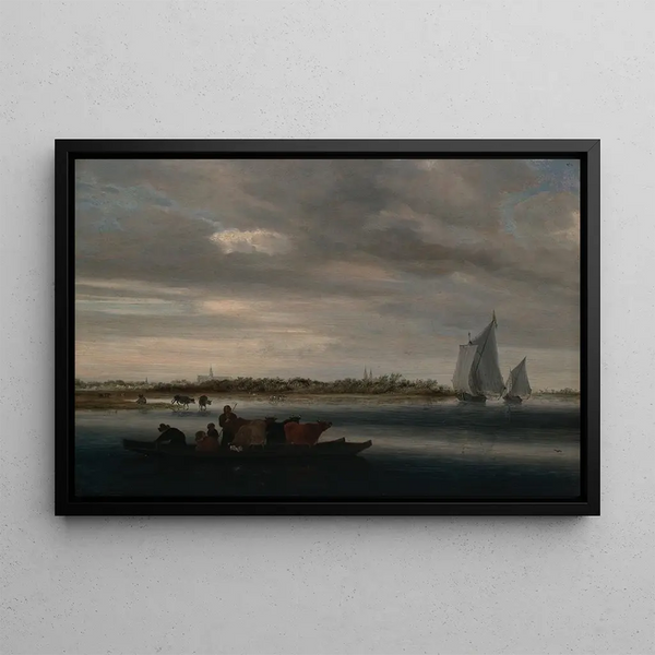 View of Alkmaar - Jacob Salomonsz van Ruysdael — framed artwork on a wall