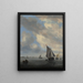 View of Sailboats on a Lake - Jacob Salomonsz van Ruysdael — framed artwork on a wall