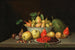 Still life of fruits on a ledge - Jacob Samuel Beck — artwork view