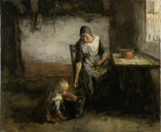 Woman peeling potatoes - Jacob Simon Hendrik Kever — artwork view