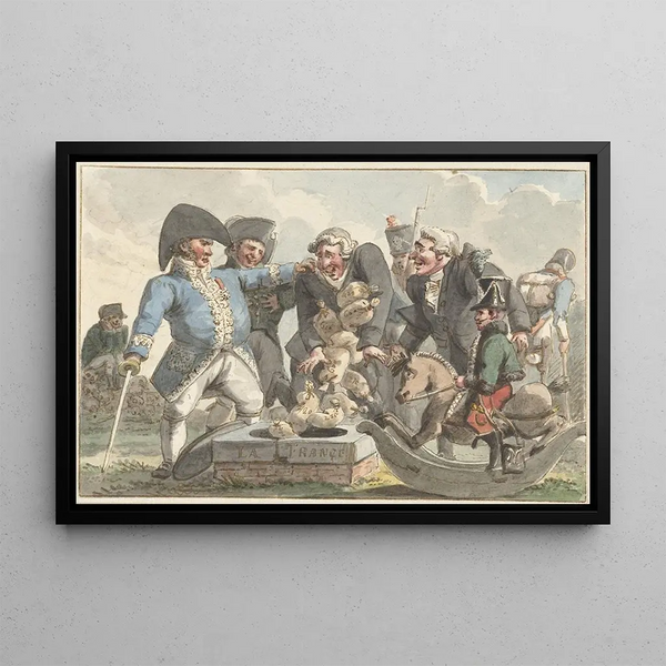 Caricature sur la Tiercering de 1810 - Jacob Smies — framed artwork on a wall