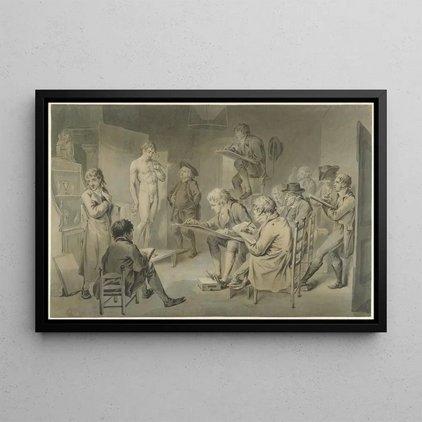 Drawing course in an academy - Jacob Smies — framed artwork on a wall