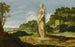 Landscape painting with worshippers at the altar of Diana - Jacob Symonsz Pynas — artwork view