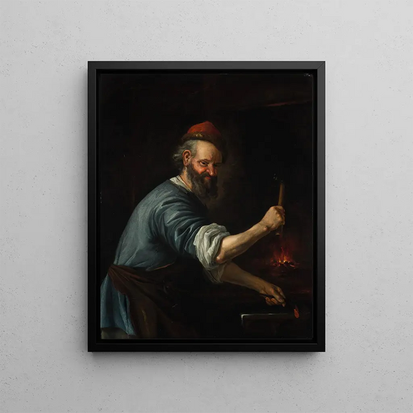 Un blacksmith - Jacob Toorenvliet — framed artwork on a wall