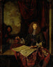 Portrait painting of Carel Quina 1622-89, Knight of the Holy Sepulchre and explorer of Asia, born in Amsterdam - Jacob Toorenvliet — artwork view