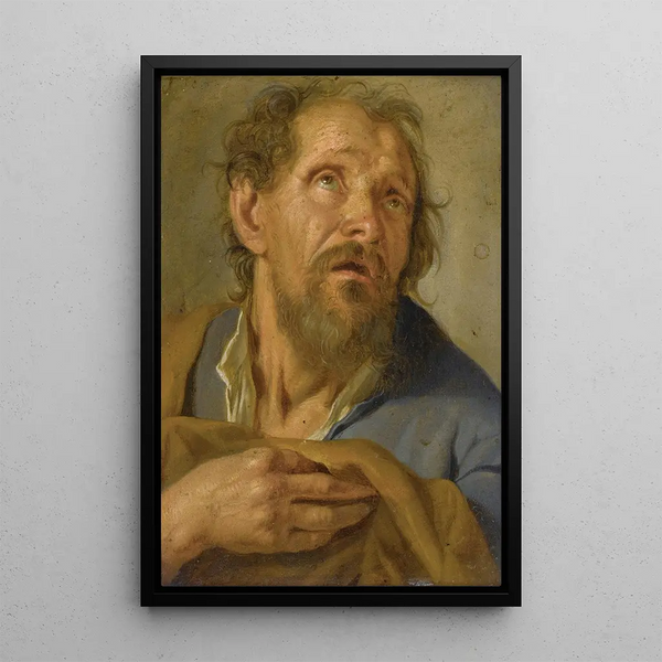 Portrait of an Old Man - Jacob Toorenvliet — framed artwork on a wall