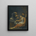 Three peasants drinking - Jacob Toorenvliet — framed artwork on a wall