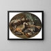 Composition with Book, Birds and Fruit Basket and Composition with Fish and Vegetables - Jacob van der Kerckhoven — framed artwork on a wall