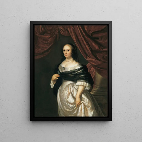 Portrait of Countess de Goldstein - Jacob van Loo — framed artwork on a wall