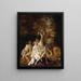 Scene with Bacchante - Jacob van Loo — framed artwork on a wall